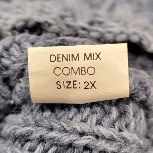 Signatures by Northern Isles ll Hand Knitted Cable Knit Bubble Knit Sweater. 2X - Picture 7 of 10